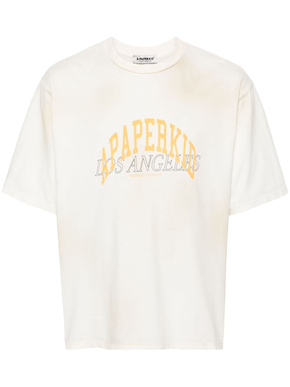 A Paper Kid T-Shirt mit Logo-Print - Nude von A Paper Kid