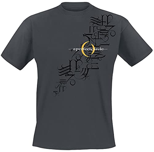 A Perfect Circle Hieroglyphics Männer T-Shirt Charcoal L 100% Baumwolle Band-Merch, Bands von A Perfect Circle