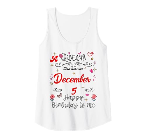 Damen Eine Königin wurde am 5. Dezember 5. Geburtstag geboren Tank Top Damen Eine Königin wurde am 5. Dezember 5. Geburtstag geboren Tank Top von A Queen Was Born on December 5 December Birthday