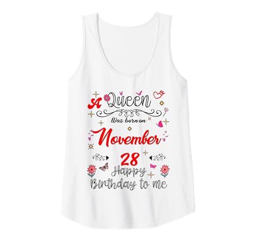 Damen Eine Königin wurde am 28. November 28. Geburtstag geboren Tank Top Damen Eine Königin wurde am 28. November 28. Geburtstag geboren Tank Top von A Queen Was Born on November 28 November Birthday