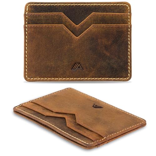 Kartenetui aus Leder – Schlankes Kreditkartenetui – Minimalistische Kartenhalter-Brieftasche – Vordertasche Geldbörse – Kartenhalter Case Wallet – Yaiba, Raw Tan, Einheitsgröße, Minimalistisch Kartenetui aus Leder – Schlankes Kreditkartenetui – Minimalistische Kartenhalter-Brieftasche – Vordertasche Geldbörse – Kartenhalter Case Wallet – Yaiba, Raw Tan, Einheitsgröße, Minimalistisch von A-SLIM