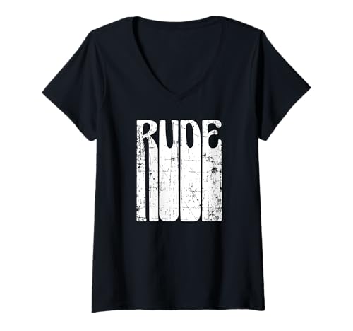 Damen Retro Rude Design Geschenk für Personen, die alles hat T-Shirt mit V-Ausschnitt Damen Retro Rude Design Geschenk für Personen, die alles hat T-Shirt mit V-Ausschnitt von A Shirt That Says Tee Co