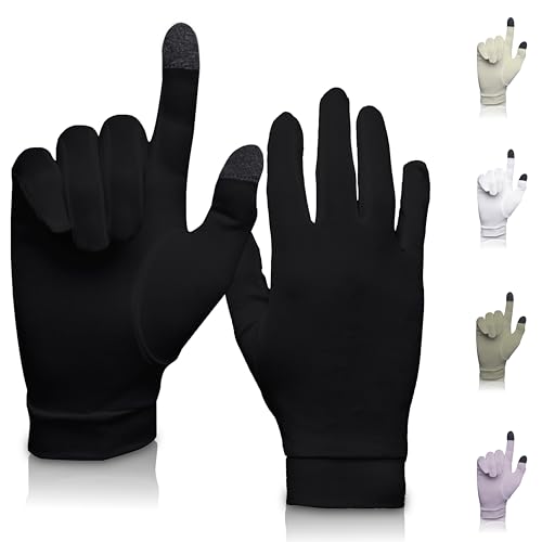 A TOUCH OF Silk Seiden-Handschuheinlagen, Thermo-Innenhandschuhe, ideal für Sport und Freizeit, Uni, Skifahren, Radfahren, Fahren A TOUCH OF Silk Seiden-Handschuheinlagen, Thermo-Innenhandschuhe, ideal für Sport und Freizeit, Uni, Skifahren, Radfahren, Fahren von A TOUCH OF Silk