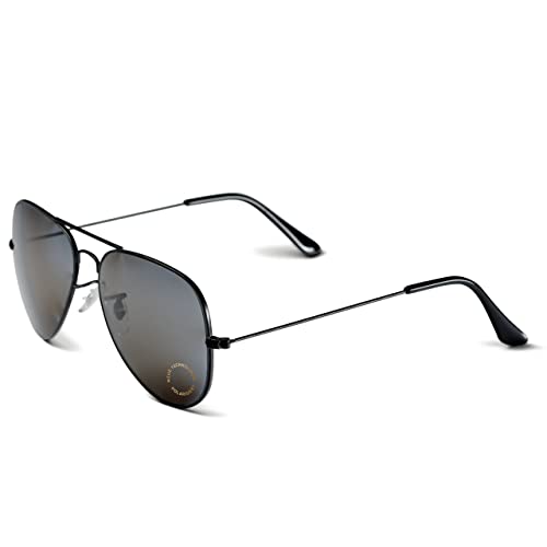 A-VISION Sonnenbrille mit Sehstärke -300 für Kurzsichtigkeit/Myopie I Polarisierte Gläser mit UV shutz I Stylische, schwarze unisex Pilotenbrille I ** Dies sind keine Lesebrille ** A-VISION Sonnenbrille mit Sehstärke -300 für Kurzsichtigkeit/Myopie I Polarisierte Gläser mit UV shutz I Stylische, schwarze unisex Pilotenbrille I ** Dies sind keine Lesebrille ** von A-VISION