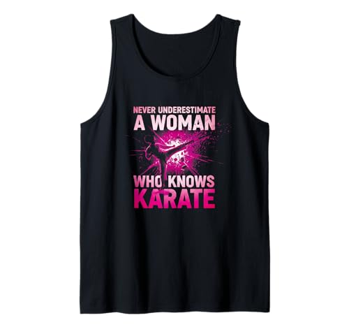Never Underestimate a Woman Who Knows Karate Tank Top von A Woman Who Knows Karate Shop