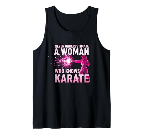 Never Underestimate a Woman Who Knows Karate Tank Top von A Woman Who Knows Karate Shop
