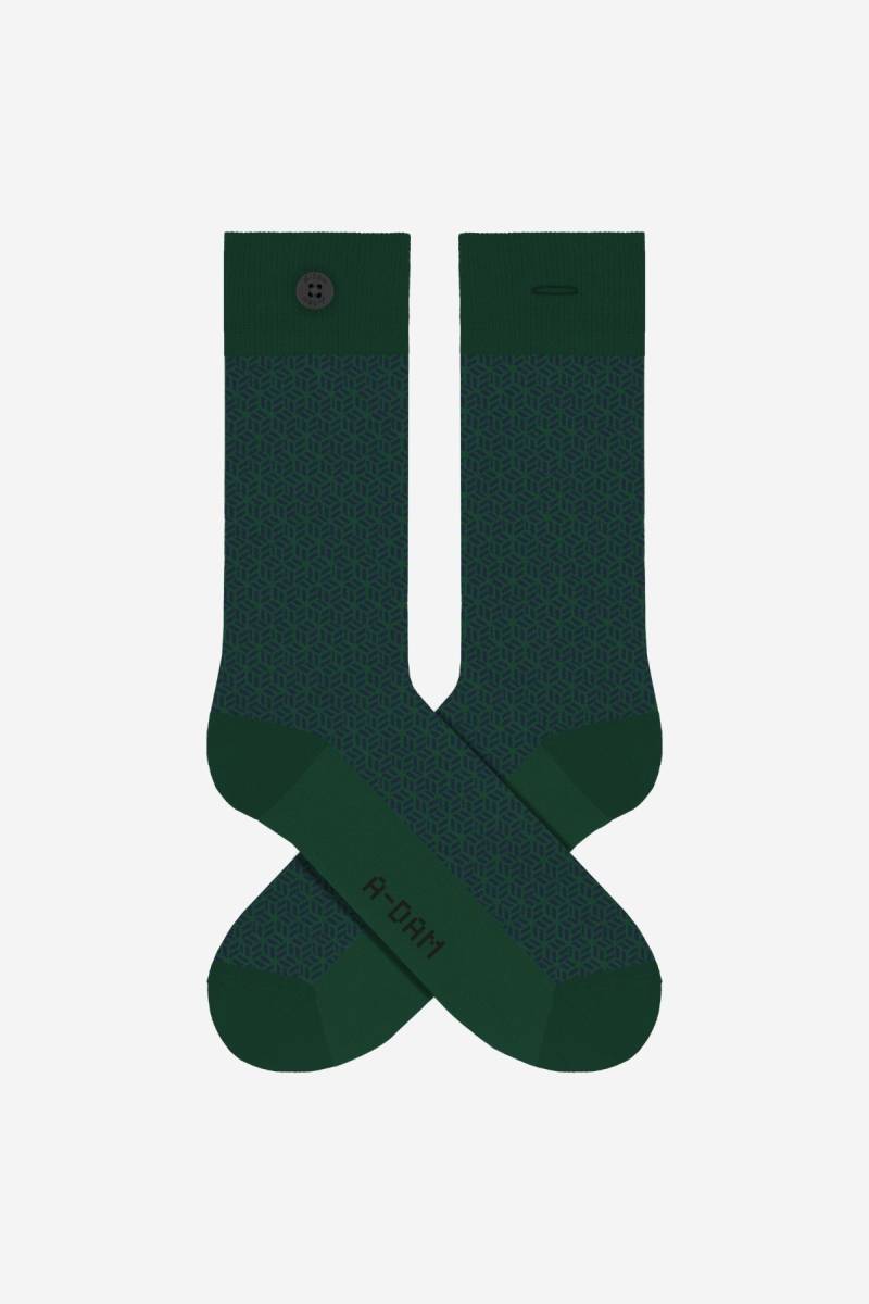 Socken Block Pattern Grün von A-dam