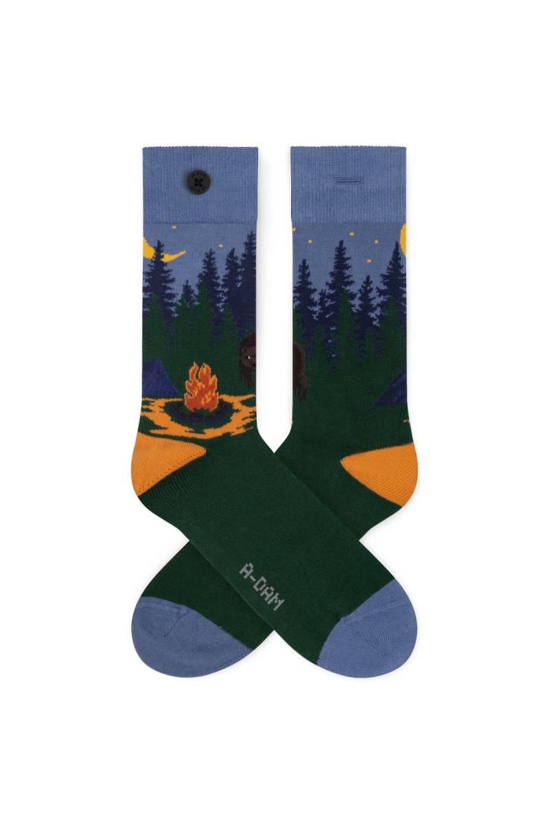 Socken Camp Trip Grün von A-dam