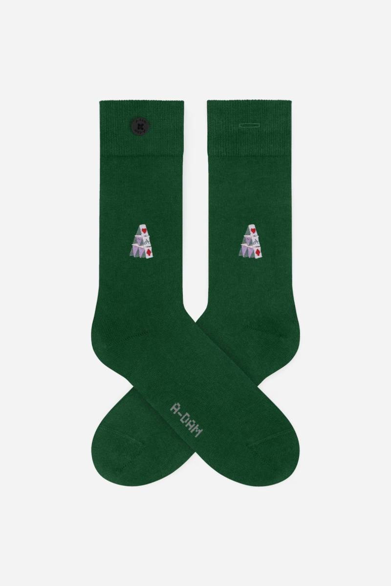 Socken House Of Cards Grün von A-dam