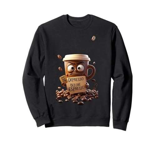 A Grumpy Coffee Cup Lustiges Unisex-Design für Herren und Damen Sweatshirt von A grumpy Coffee Funny Unisex Design Men Women tee