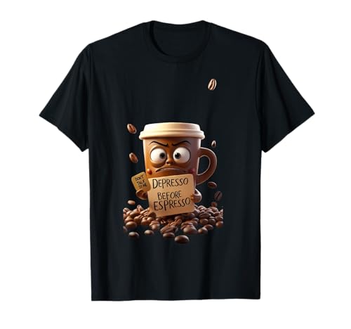 A Grumpy Coffee Cup Lustiges Unisex-Design für Herren und Damen T-Shirt von A grumpy Coffee Funny Unisex Design Men Women tee