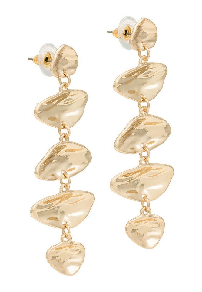 A&C Oslo – Nordic Design Jewellery Paar Ohrhänger Swells Gold, Modernes Design, elegante Optik, femininer Style von A&C Oslo – Nordic Design Jewellery