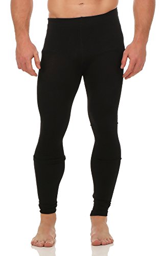 A&LE Fashion Herren Thermo Unterhose Leggings Pants mit Innenfleece warme Unterwäsche CL 2020 (L/XL, Black / 2 Stück) von A&LE Fashion