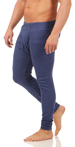 A& LE Fashion Herren Thermo Unterhose Pants mit Innenfleece warme Unterwäsche CL 4034 (8 / XXL, Blau) von A& LE Fashion