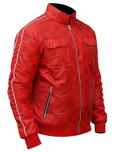 A&M Express Herren-Bomberjacke aus Baumwolle, Rot – Causal Lightweight Ryaan Gosling Jacke, rot, L von A&M Express