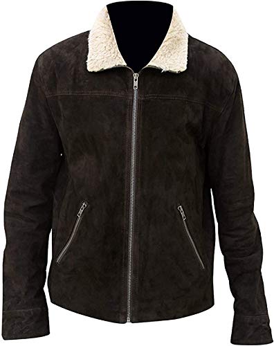 A&M Express Walking Dead Rick Grimes Andrew Lincoln Herren-Wildlederjacke, braun, L von A&M Express