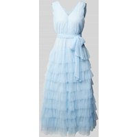 A-view Maxikleid mit Volants Modell 'Miranda' in Hellblau, Größe 40 von A-view