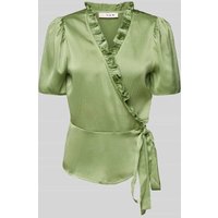 A-view Regular Fit Bluse in Wickel-Optik Modell 'Peony' in Lind, Größe 34 von A-view