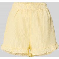 A-view Relaxed Fit Shorts mit Strukturmuster Modell 'Sonja' in Gelb, Größe 36 von A-view