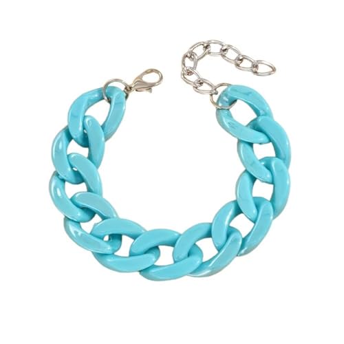 A-yeite 80er 90er Jahre Neon Chunky Link Acryl Armbänder Sweet Macaron Candy Farbe Harz Link Armband für Frauen Bunte Sommer Strand Party Y2k Schmuck, Adjustable, Acryl, Kein Edelstein von A-yeite