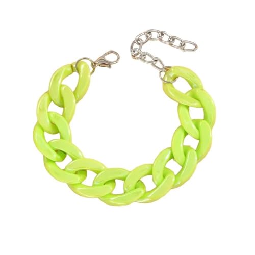A-yeite 80er 90er Jahre Neon Chunky Link Acryl Armbänder Sweet Macaron Candy Farbe Harz Link Armband für Frauen Bunte Sommer Strand Party Y2k Schmuck, Adjustable, Acryl, Kein Edelstein von A-yeite