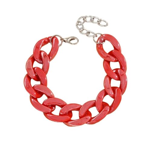 A-yeite 80er 90er Jahre Neon Chunky Link Acryl Armbänder Sweet Macaron Candy Farbe Harz Link Armband für Frauen Bunte Sommer Strand Party Y2k Schmuck, Adjustable, Acryl, Kein Edelstein von A-yeite