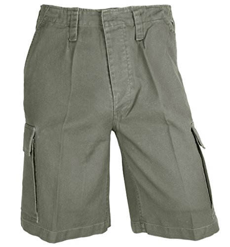 A. Blöchel Kurze Bundeswehr Molsekin Bermuda Feldhose Imitat Stone Washed Arbeitshose Shorts 6-11, 58, 60 (10, Steingrau Oliv) von A. Blöchel