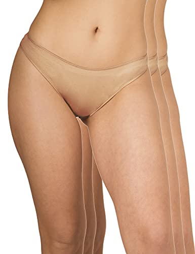 A.A UNDERWEAR - Unterhosen Damen - Baumwolle & Modal - Bikini Panty mit Niedriger Taille - 3er Pack - Low Cut Slips - Bequeme Unterwäsche Frauen (Dunkelbeige, 2XL) von A.A UNDERWEAR