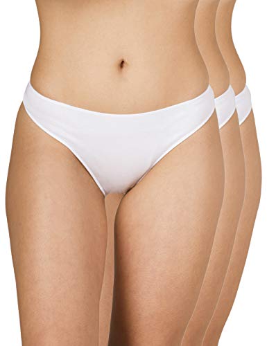 A.A UNDERWEAR – 3er Pack Damen Bikini Slips aus Baumwolle & Modal – Low Cut Panty - Bequeme & Atmungsaktive Unterhosen für Frauen (Weiß, 2XL) von A.A UNDERWEAR