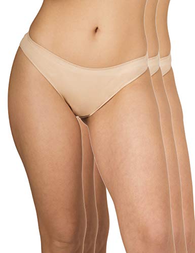 A.A UNDERWEAR – 3er Pack Damen Bikini Slips aus Baumwolle & Modal – Low Cut Panty - Bequeme & Atmungsaktive Unterhosen für Frauen (Beige, L) von A.A UNDERWEAR