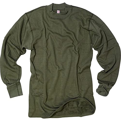 A. Blöchl Bundeswehr Pullover MIT PLÜSCHFUTTER BW Pulli Winter Langarmshirt UNTERHEMD Oliv, Größe:10 (4XL) von A. Blöchl