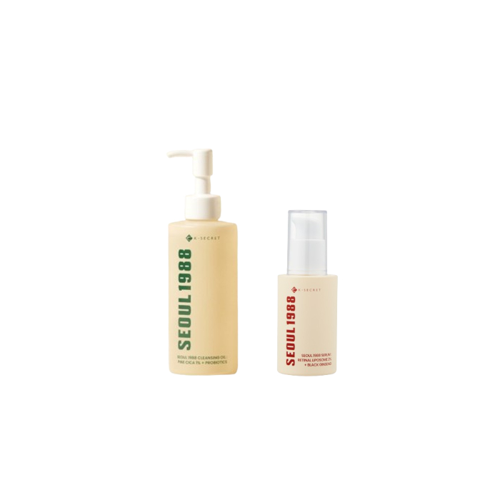 KSECRET - SEOUL 1988 Serum : Retinal Liposome 2% + Black Ginseng - 30ml + Cleansing Oil : Pine Cica 1% + Probiotics - 200ml Set von KSECRET