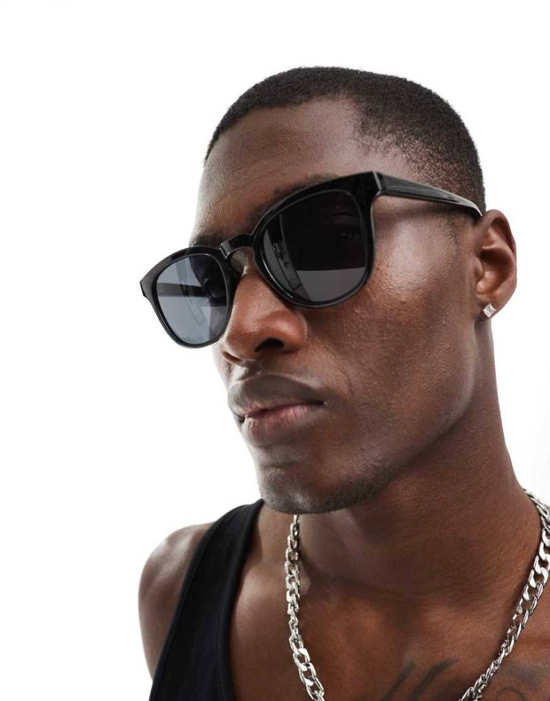 A. Kjaerbede - Bate - Klassische Sonnenbrille in Schwarz von A.Kjaerbede