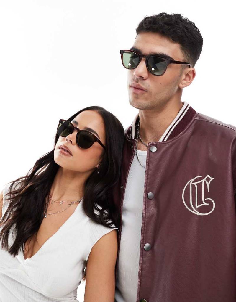 A. Kjaerbede - Bate - Runde, klassische Sonnenbrille in Braun von A.Kjaerbede