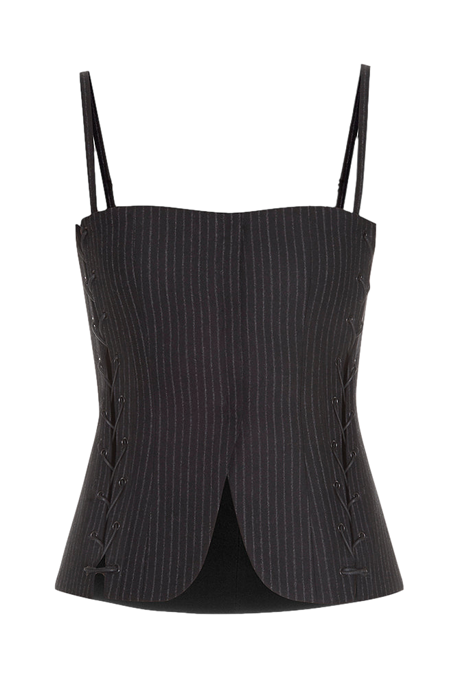 Corset - Grey - M - A.M.G - Sleeveless tops Corset - Grey - M - A.M.G - Sleeveless tops von A.M.G