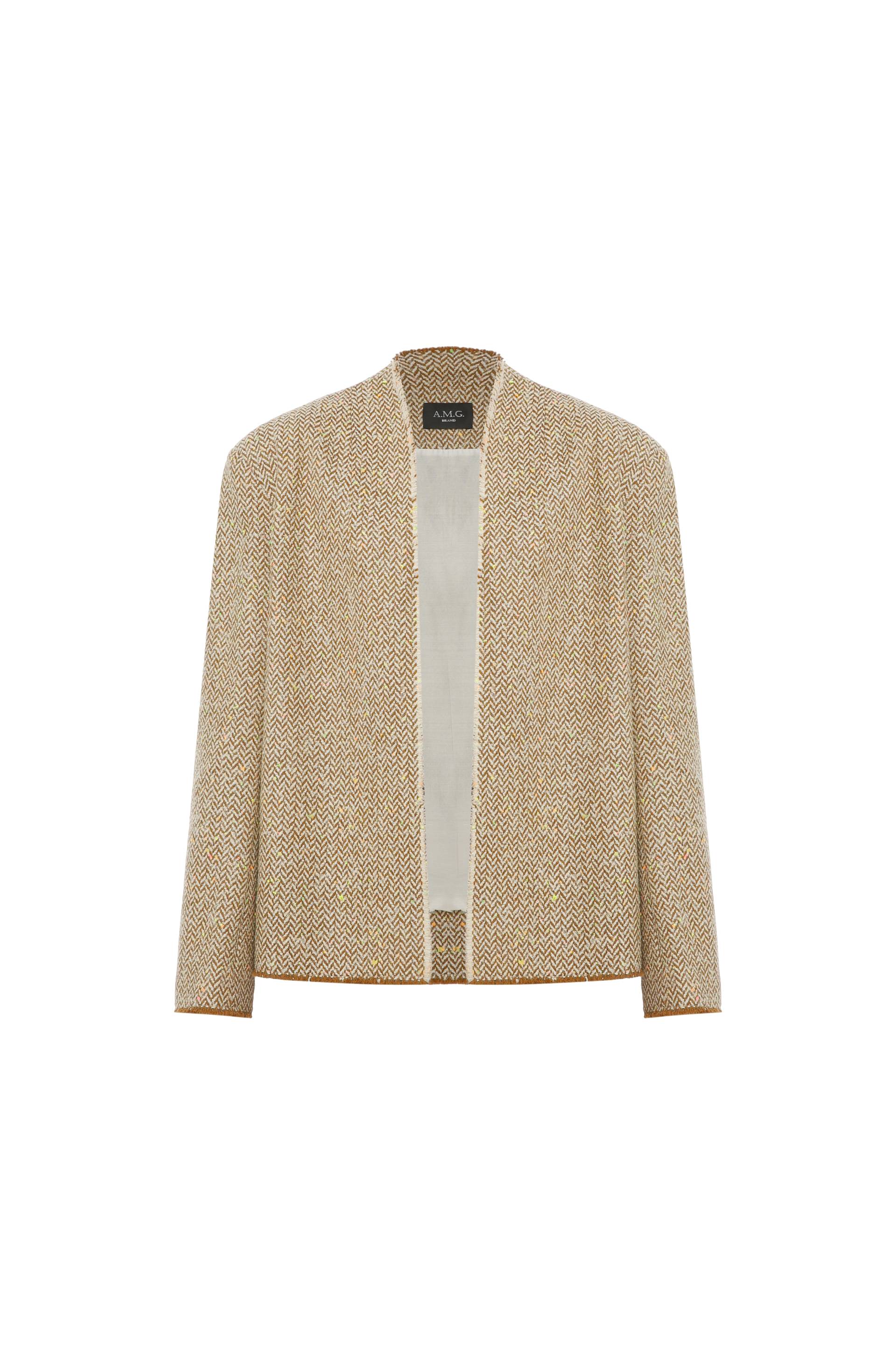 Cotton open cut jacket - Beige - XS - A.M.G - Jackets Cotton open cut jacket - Beige - XS - A.M.G - Jackets von A.M.G