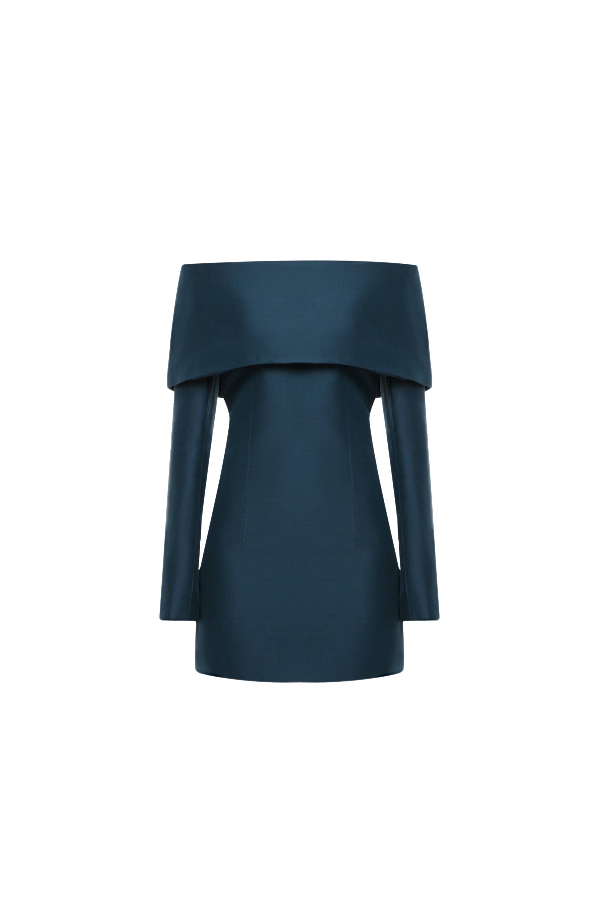 Large fold-down collar dress - Green - S - A.M.G - Mini dresses Large fold-down collar dress - Green - S - A.M.G - Mini dresses von A.M.G