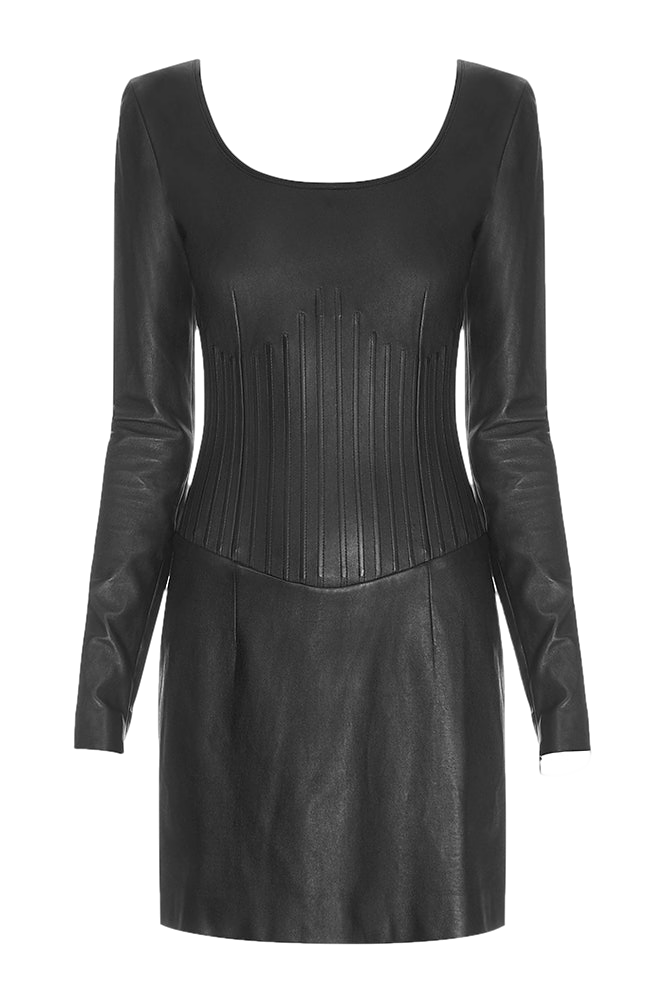 Leather Dress - Black - M - A.M.G - Mini dresses Leather Dress - Black - M - A.M.G - Mini dresses von A.M.G