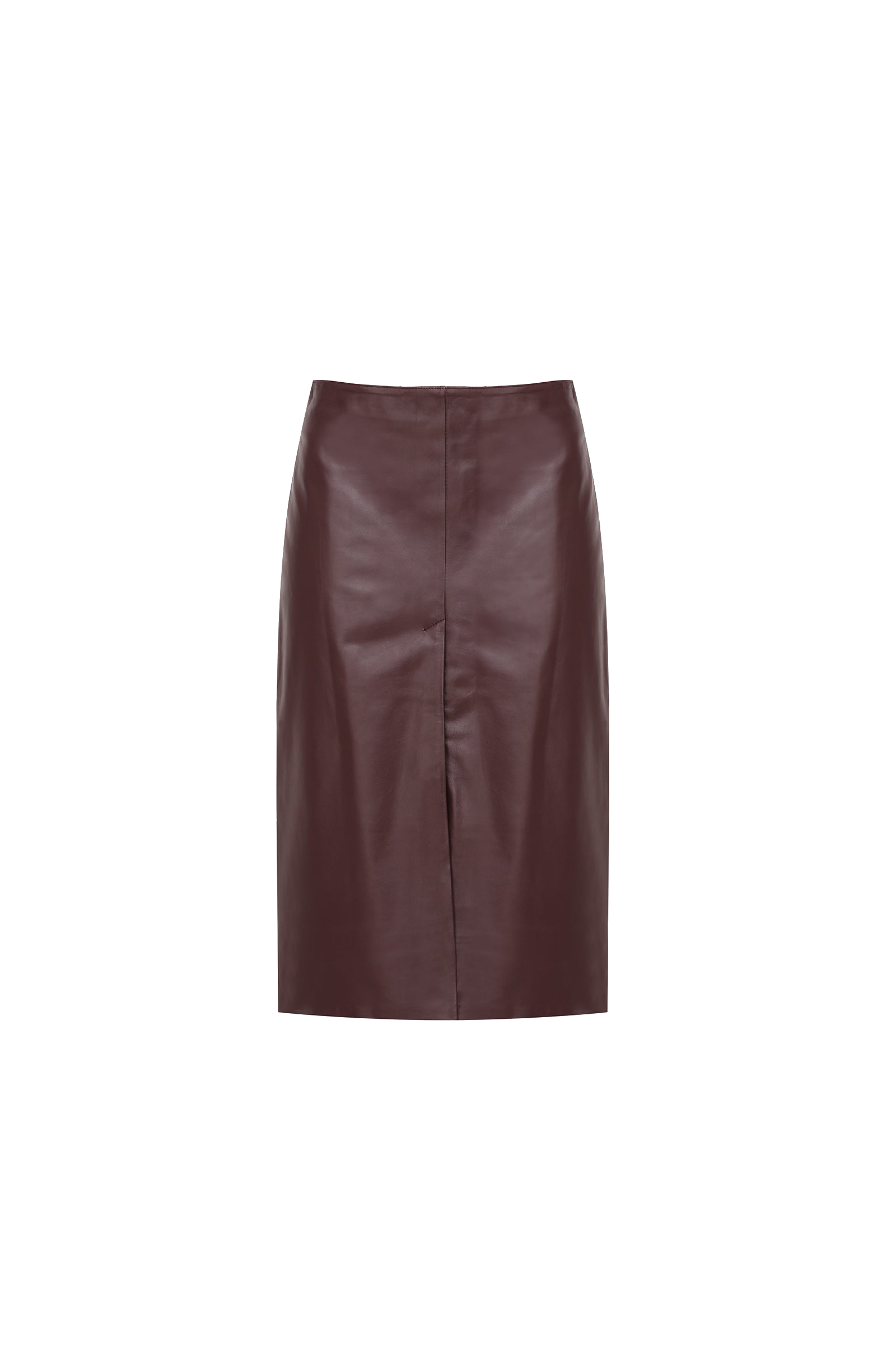 Leather Skirt With Slit - Brown - M - A.M.G - Midi skirts Leather Skirt With Slit - Brown - M - A.M.G - Midi skirts von A.M.G