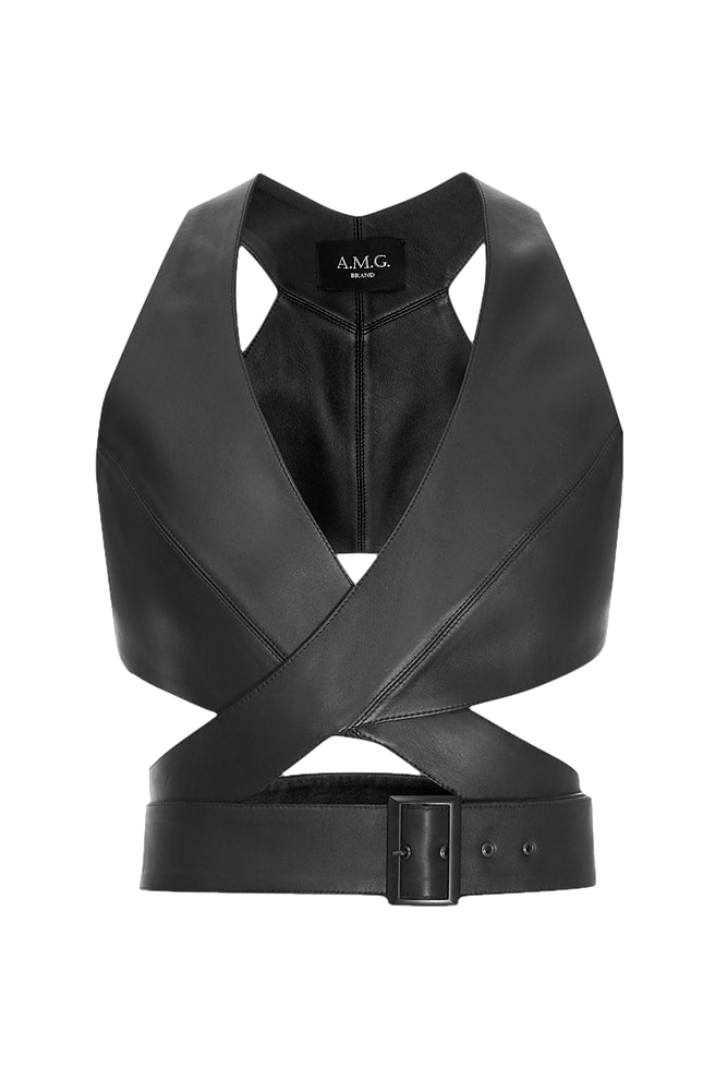 Leather Top - Black - L - A.M.G - Sleeveless tops Leather Top - Black - L - A.M.G - Sleeveless tops von A.M.G