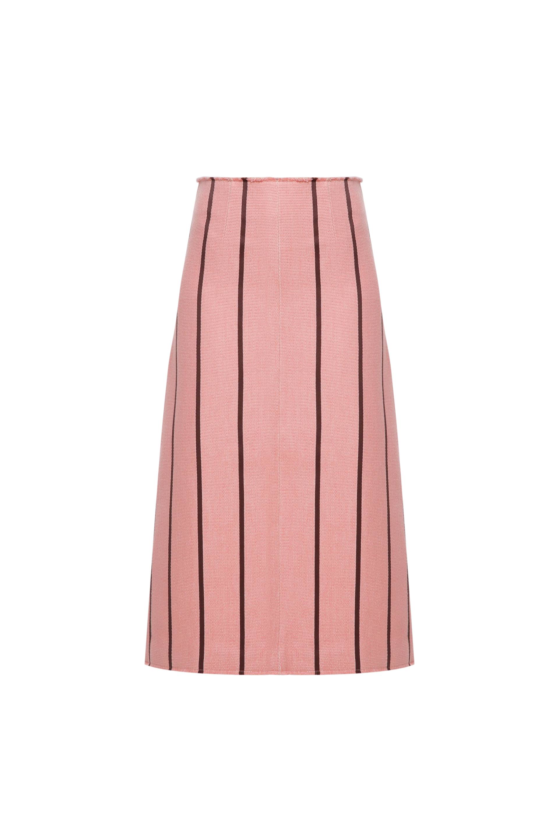 Open cut midi skirt - Pink - L - A.M.G - Midi skirts von A.M.G