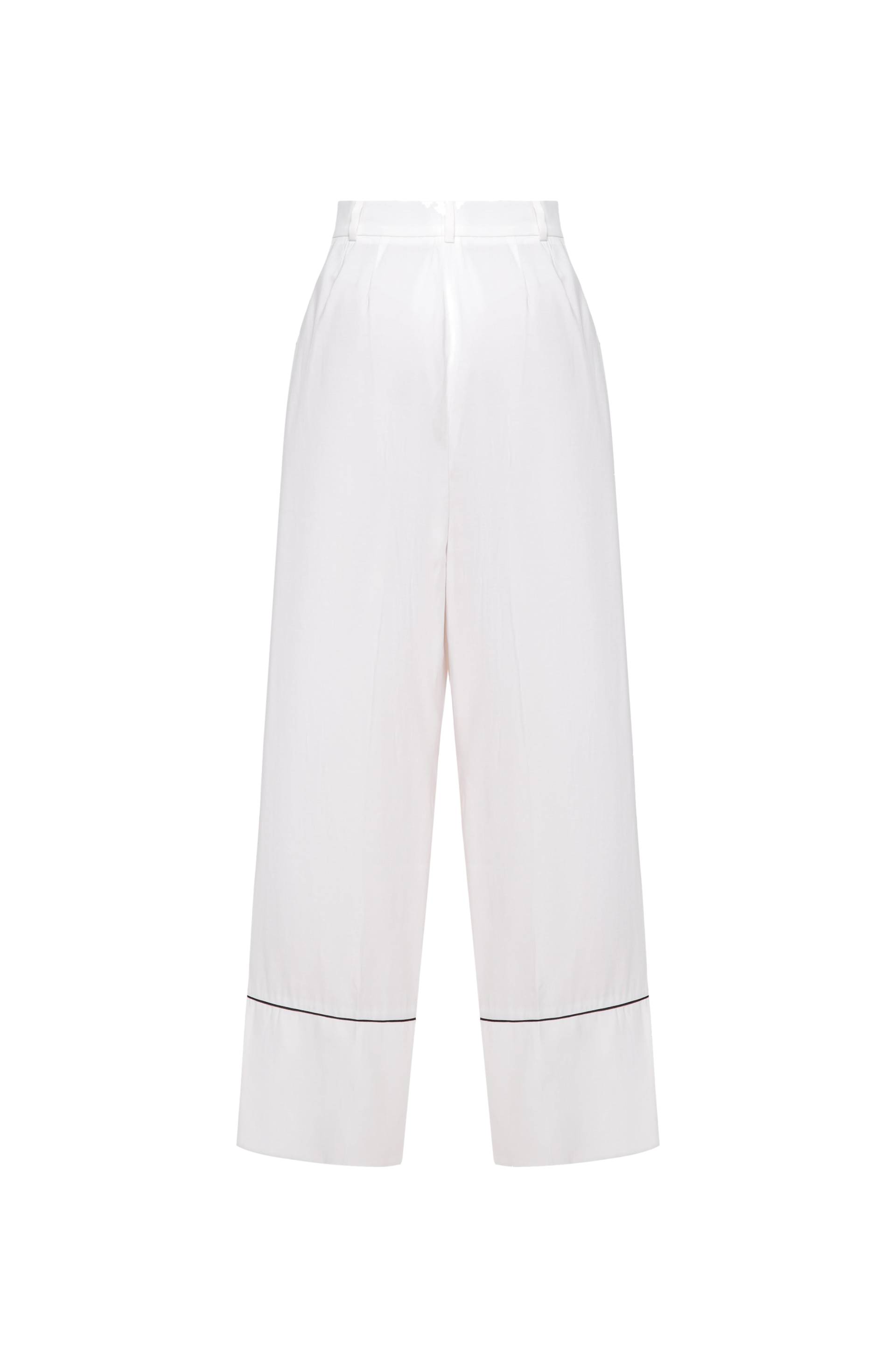 Pajama pants with black piping - White - M - A.M.G - Pyjama bottoms Pajama pants with black piping - White - M - A.M.G - Pyjama bottoms von A.M.G