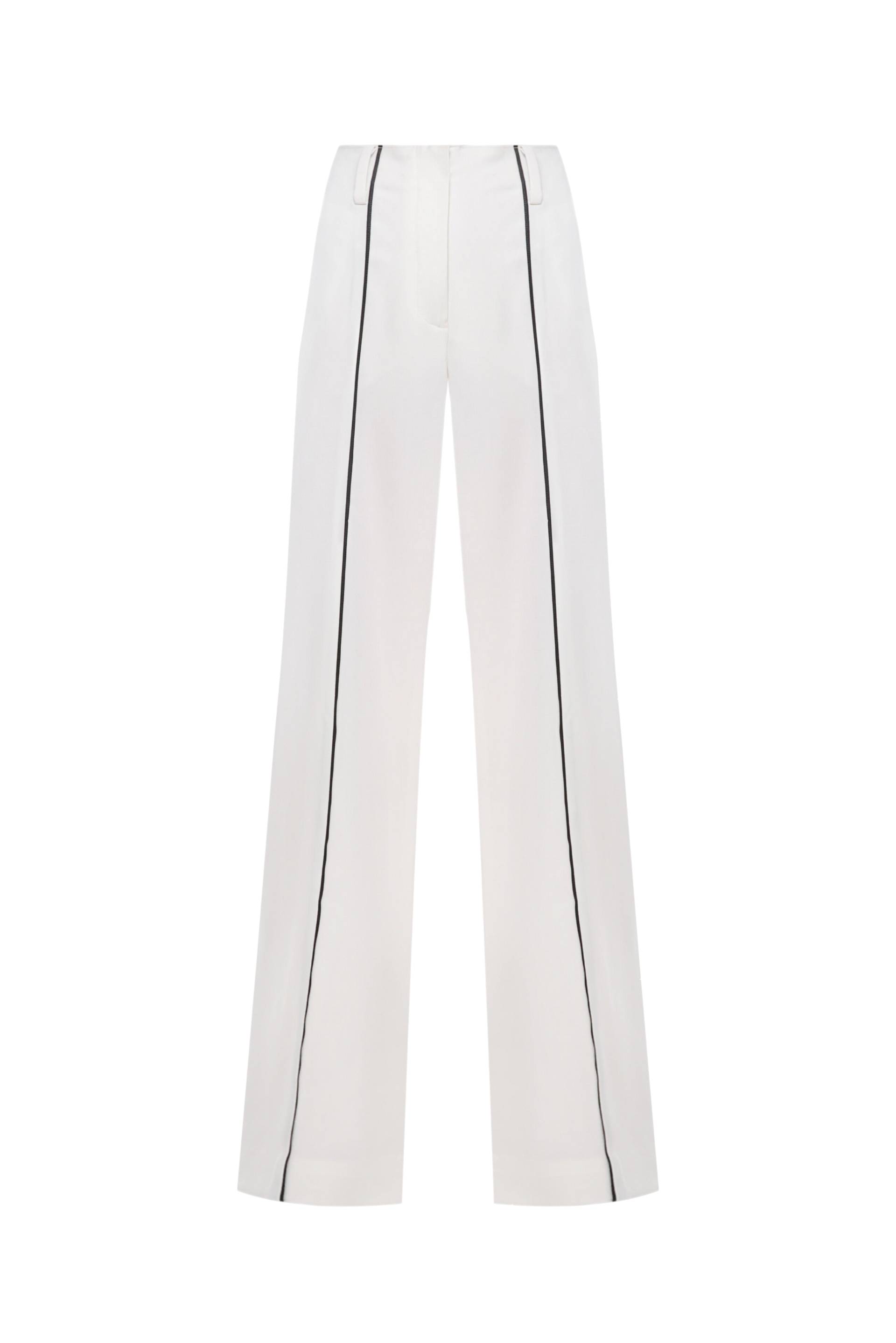 White trousers with black piping - White - M - A.M.G - Straight leg pants White trousers with black piping - White - M - A.M.G - Straight leg pants von A.M.G