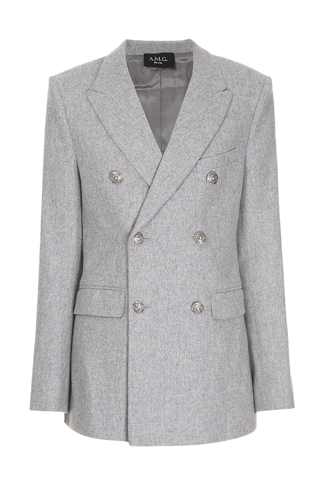Wool Jacket - Grey - L - A.M.G - Blazers von A.M.G