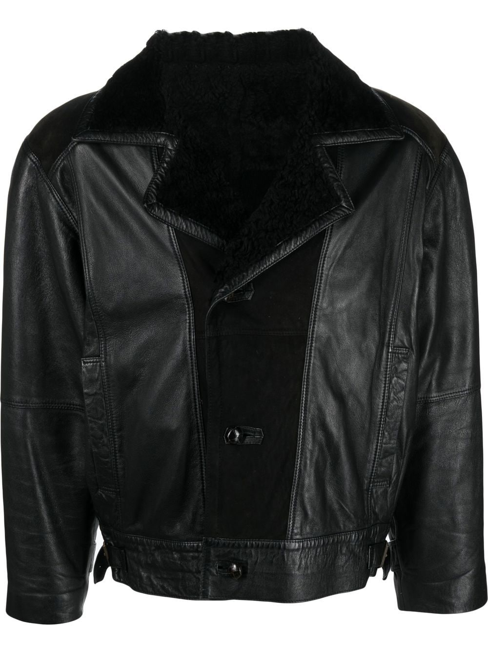 A.N.G.E.L.O. Vintage Cult 1980s Jacke aus Shearling - Schwarz von A.N.G.E.L.O. Vintage Cult