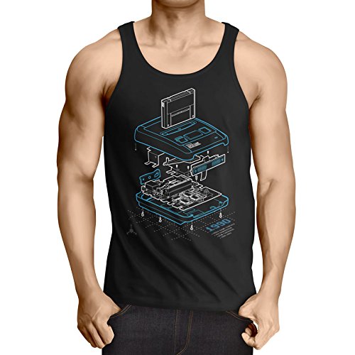 A.N.T. Another Nerd T-Shirt A.N.T. SNES Anno 1990 Herren Tank Top Classic Gamer 16-Bit Videospiel Retro, Größe:XXL von A.N.T. Another Nerd T-Shirt