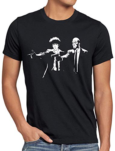 A.N.T. Bebop Fiction Herren T-Shirt Swordfish Anime Mono Racer Cowboy, Größe:M, Farbe:Schwarz von A.N.T. Another Nerd T-Shirt