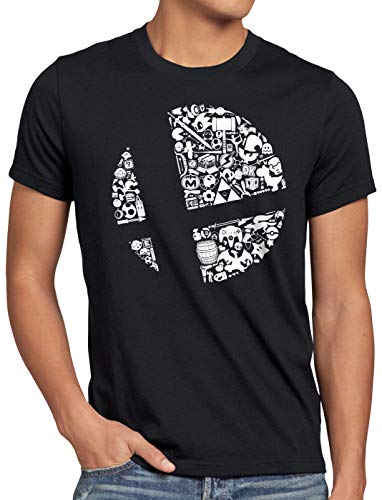 A.N.T. Brawler Herren T-Shirt Ultimate bros Switch, Größe:L, Farbe:Schwarz von A.N.T. Another Nerd T-Shirt