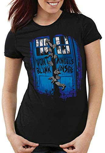 A.N.T. Don't Blink Damen T-Shirt zeitreise Timelord notrufzelle, Größe:XL von A.N.T. Another Nerd T-Shirt