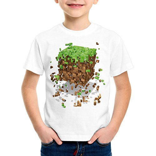 A.N.T. Exploding Cube T-Shirt für Kinder Block würfel Spiel Game, Größe:164 von A.N.T. Another Nerd T-Shirt